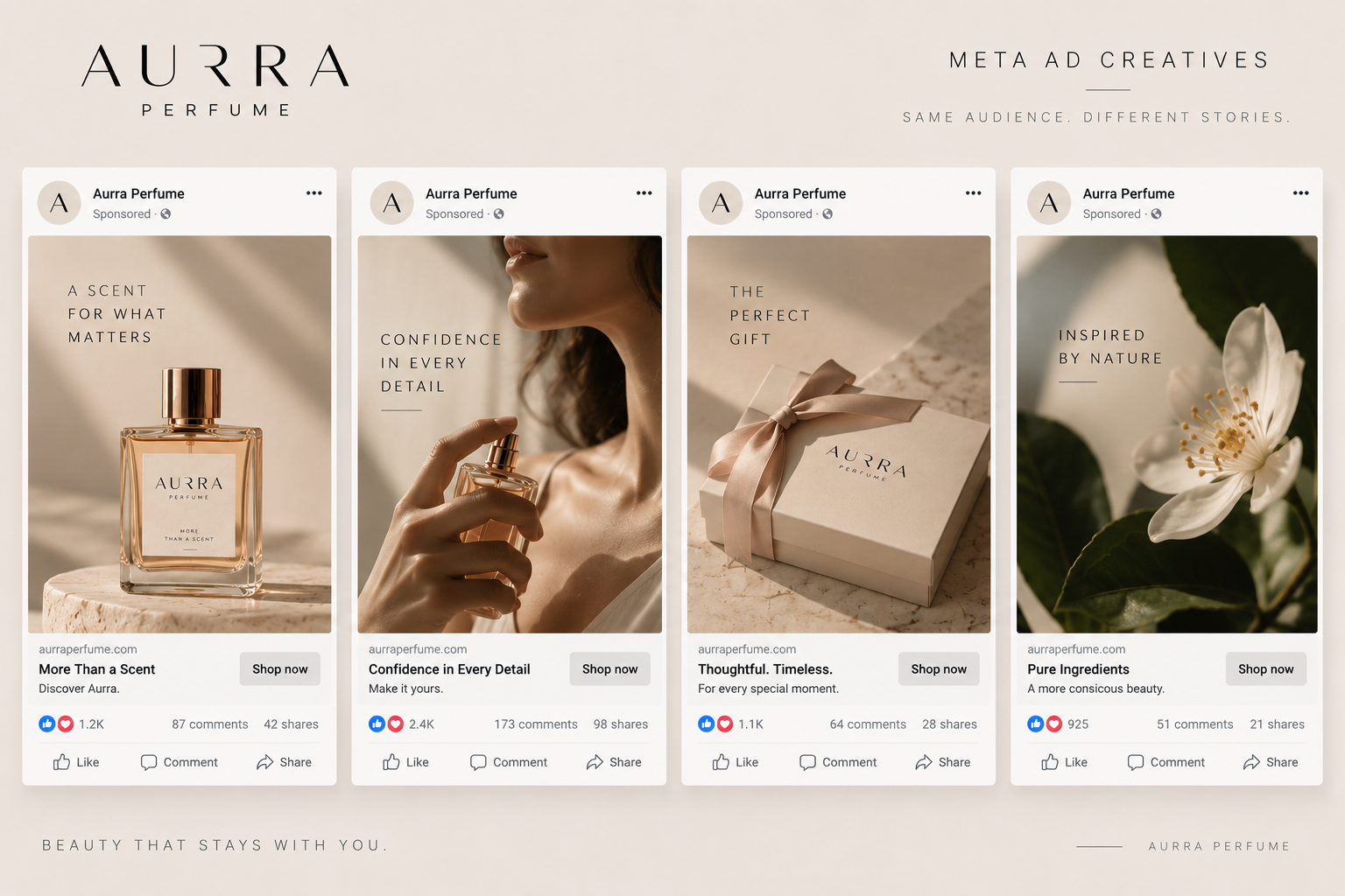 Meta Ad Creative Testing — Same audience, diverse emotional storytelling angles