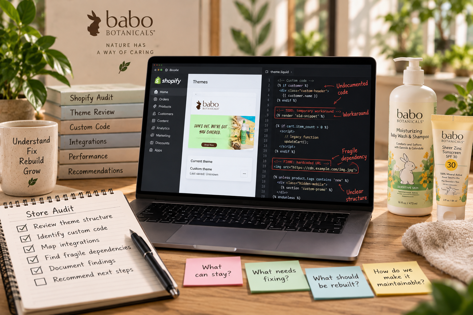 Streamlined Shopify Architecture — Structured backend allowing confident catalog and marketing management
