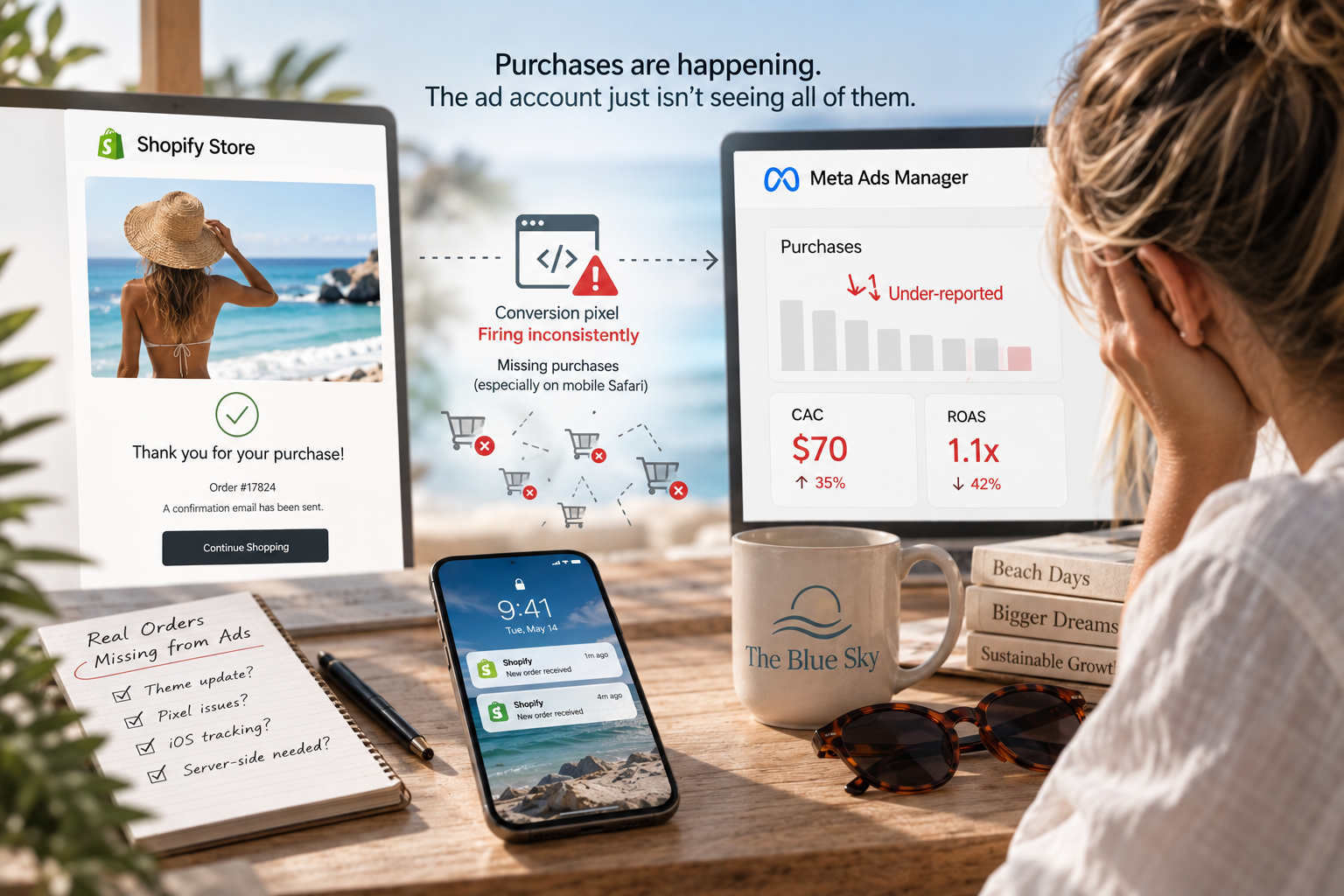 The Tracking Disconnect — Confirmed Shopify store orders missing from browser pixel