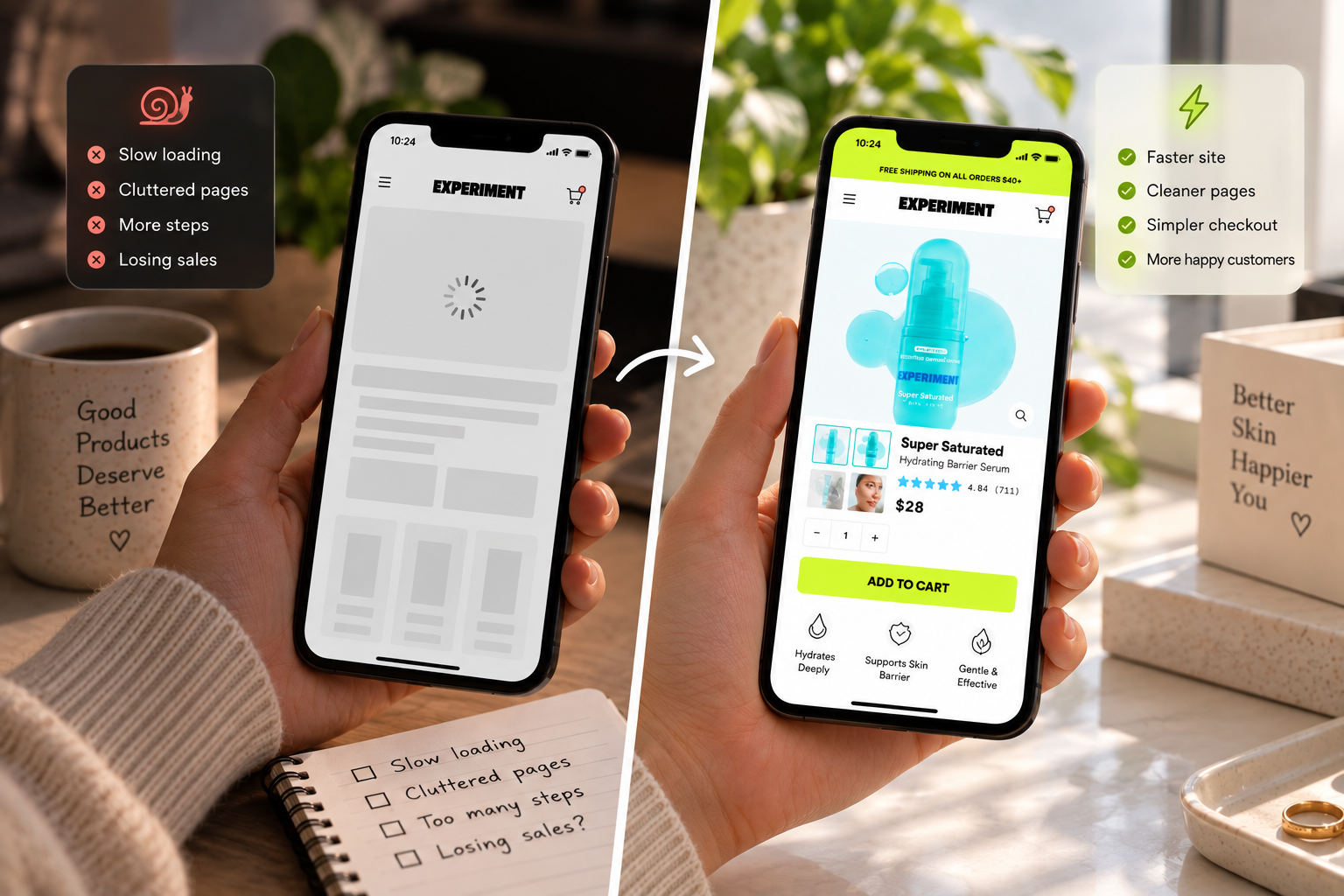 The Friction-Heavy Experience — Slow loading, cluttered pages, and excessive mobile steps losing sales