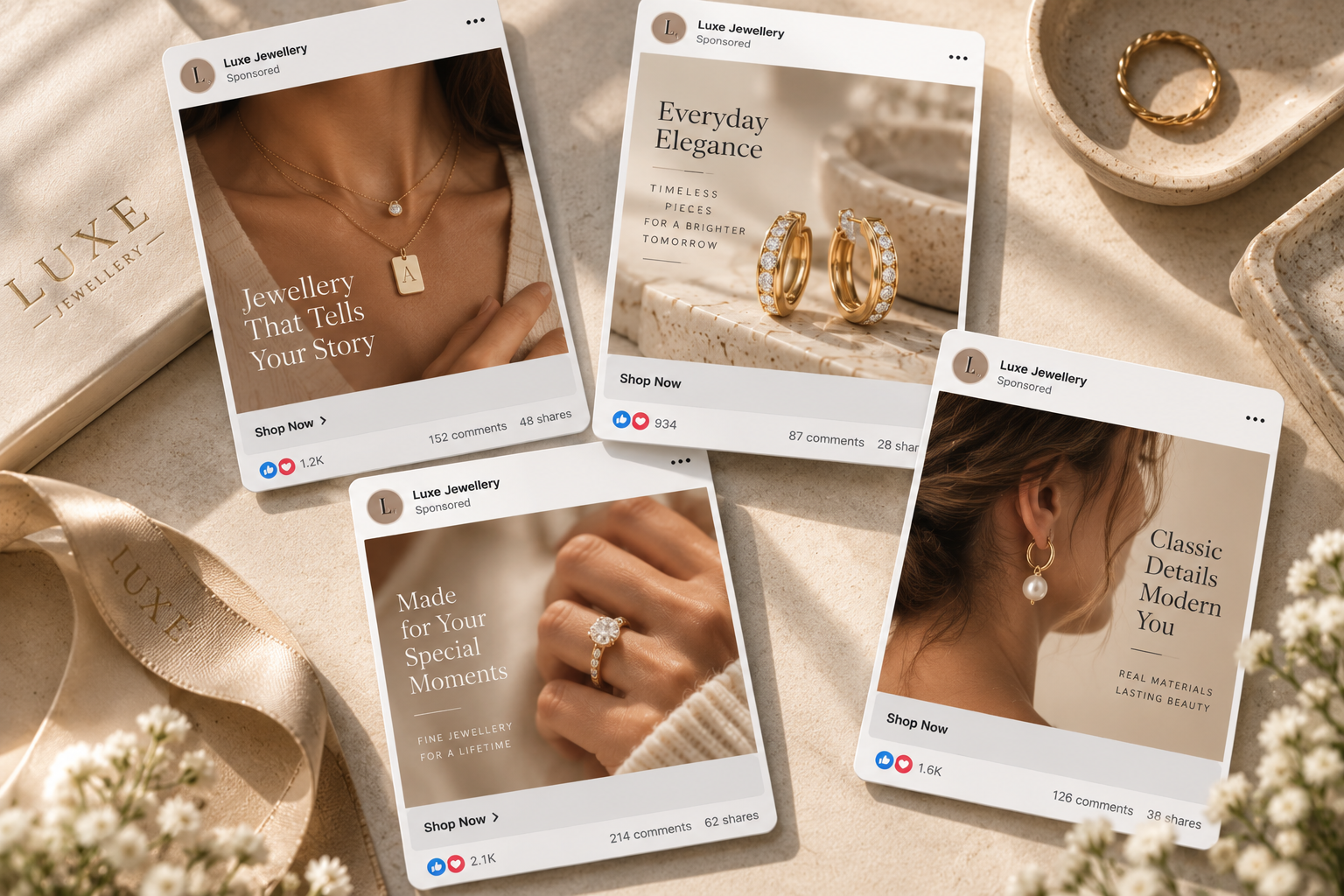 Sponsored Social Storytelling — Premium creative generating brand awareness
