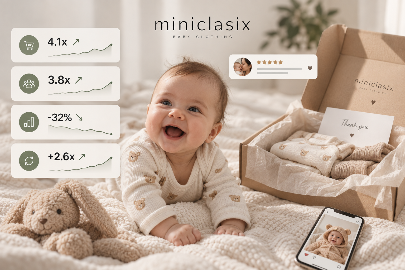Performance Surge — Miniclasix scaling to 5.7x ROAS with a 54% reduction in acquisition cost