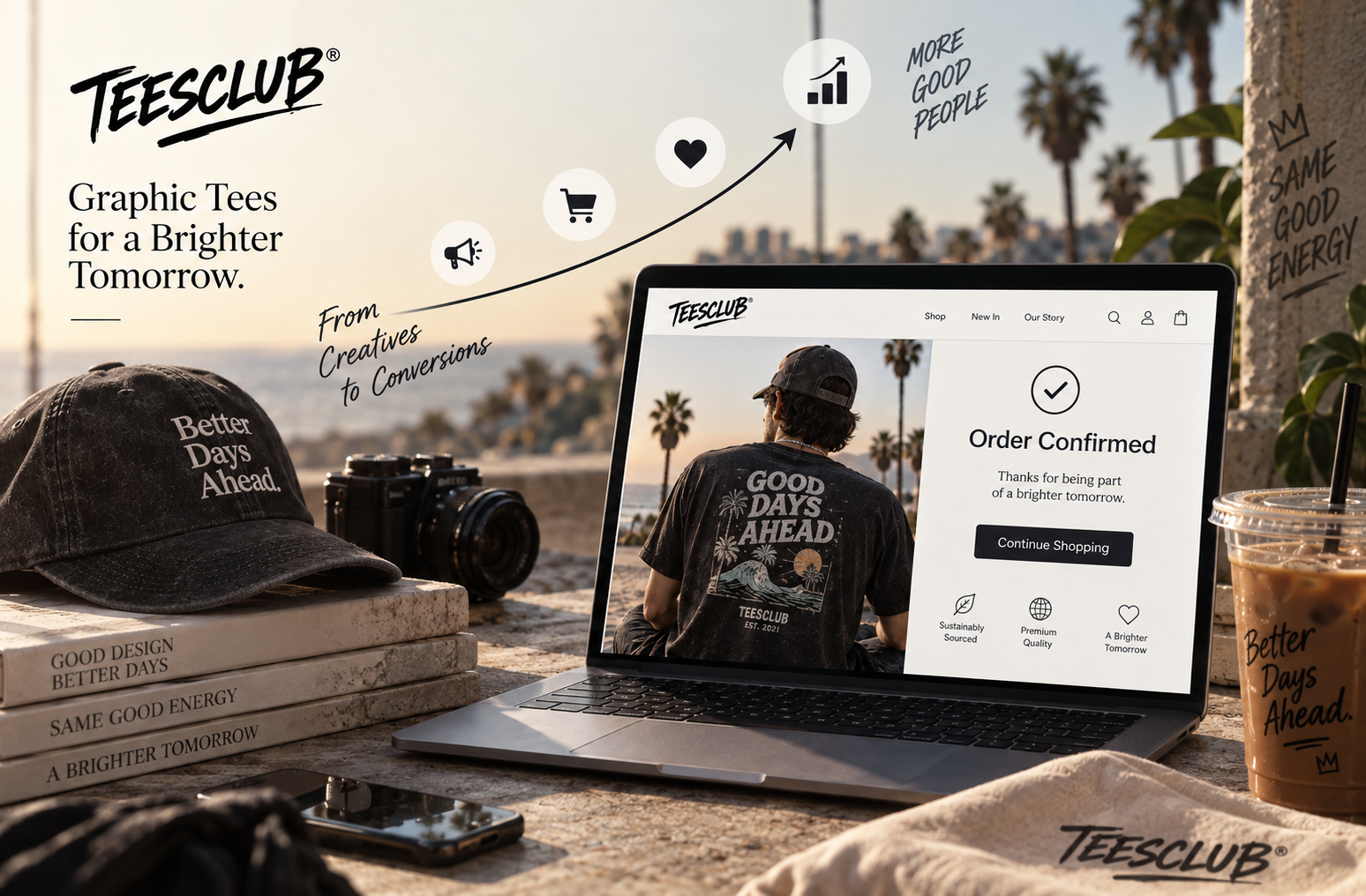 From Creatives to Conversions — Order Confirmed on TeesClub Shopify store